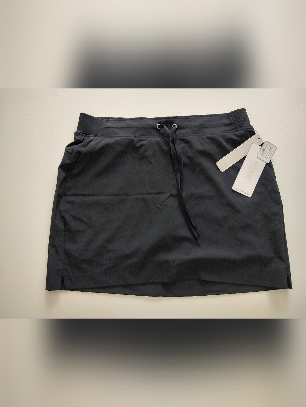 NWT RBX Black Athletic Drawstring Skort Size L